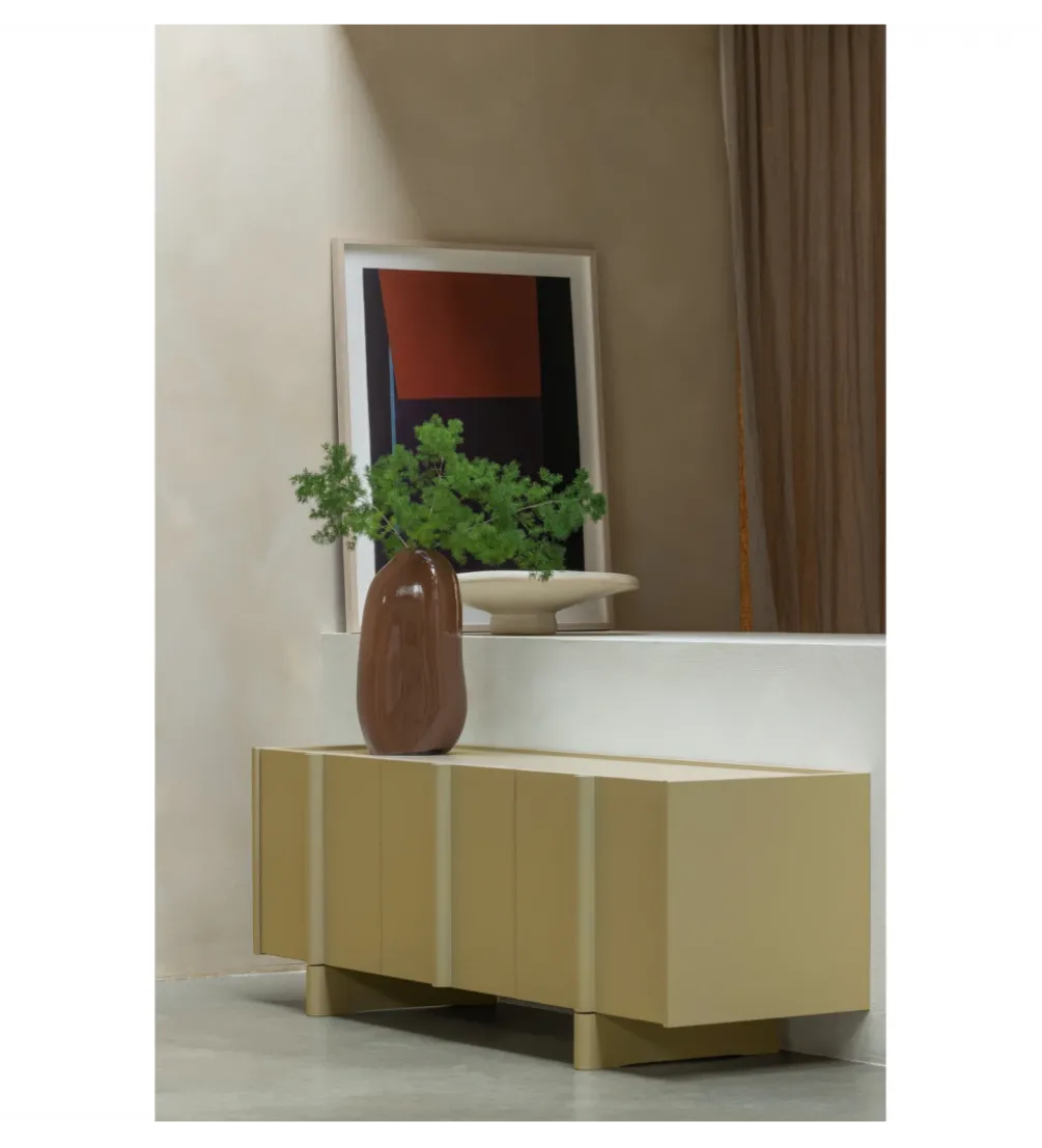 Stolik pod TV BASU 152 cm drewno sosny moss