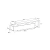 Stolik pod TV BOTA 219 cm dąb Ribbec