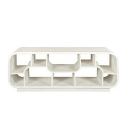 Stolik pod TV BRIX MORGAN 130 cm drewno mango biała
