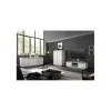 Stolik pod TV CARRARA 139 cm w optyce białego marmuru