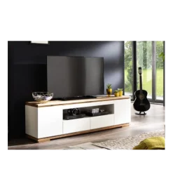 Stolik pod TV CHIARO 200 cm biało kremowa