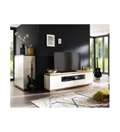 Stolik pod TV CHIARO 200 cm biało kremowa