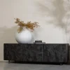 Stolik pod TV COUNTER 160 cm drewno mango czarna