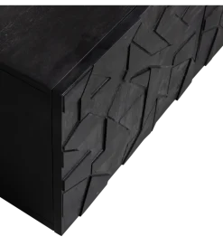 Stolik pod TV COUNTER 160 cm drewno mango czarna