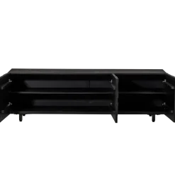 Stolik pod TV COUNTER 160 cm drewno mango czarna