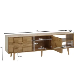 Stolik pod TV CREMONA 160 cm w kolorze dąb