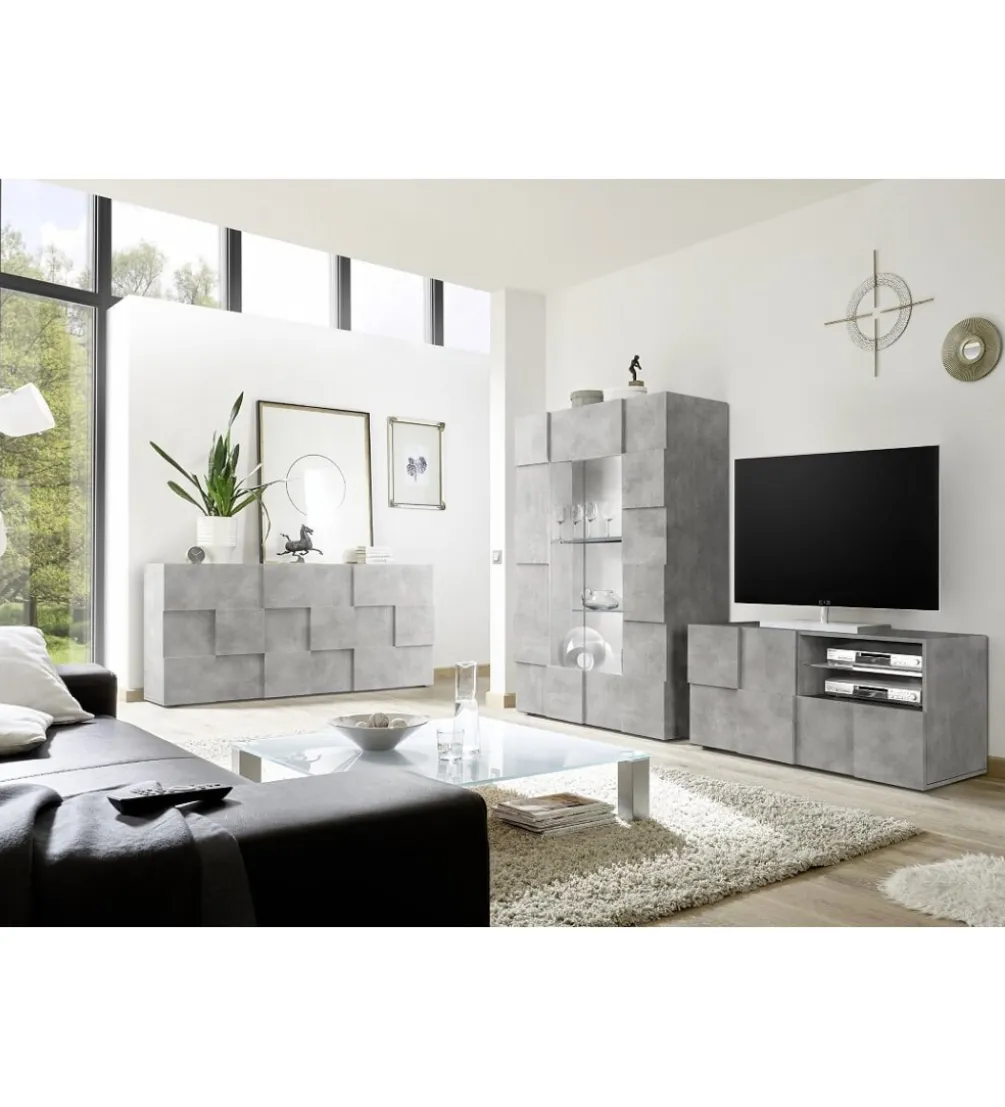 Stolik Pod TV DAMA 122 Cm w optyce betonu