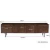 Stolik pod TV ELANI 180 cm drewno mango brąz