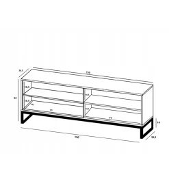 Stolik pod Tv ELPIS 150 cm biały