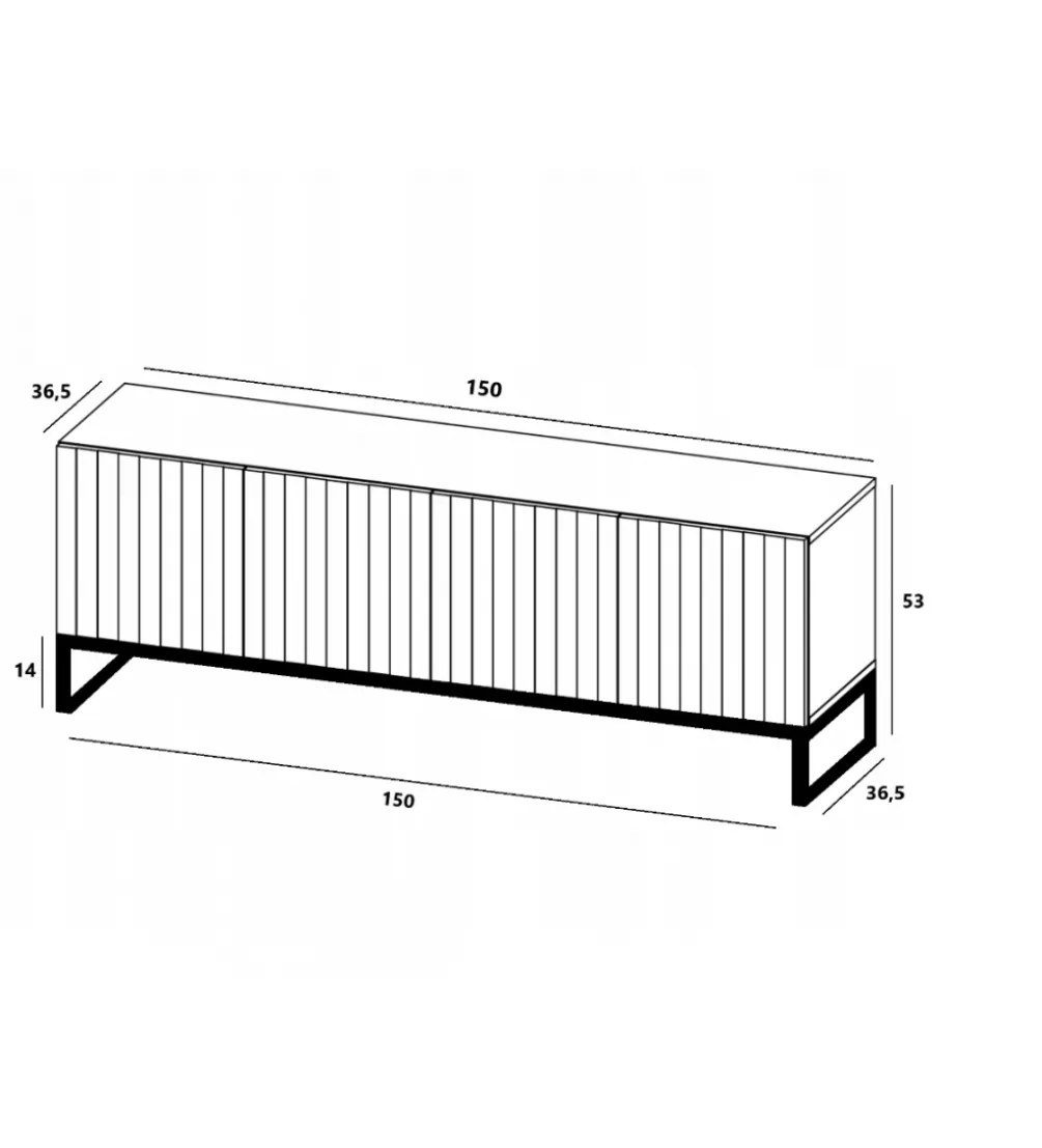 Stolik pod Tv ELPIS 150 cm biały