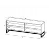Stolik pod Tv ELPIS 150 cm czarny