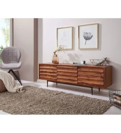 Stolik pod TV ESTELI 147 cm drewno sheesham