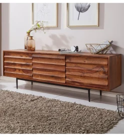 Stolik pod TV ESTELI 147 cm drewno sheesham