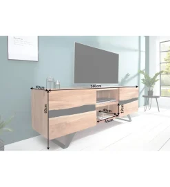 Stolik pod TV EUFRAT Amazonas 160 cm drewno akacja