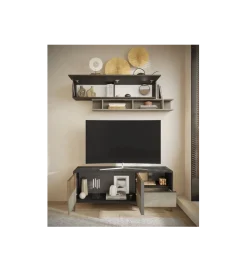 Stolik pod TV EVEREST 156 cm brązowo beżowy