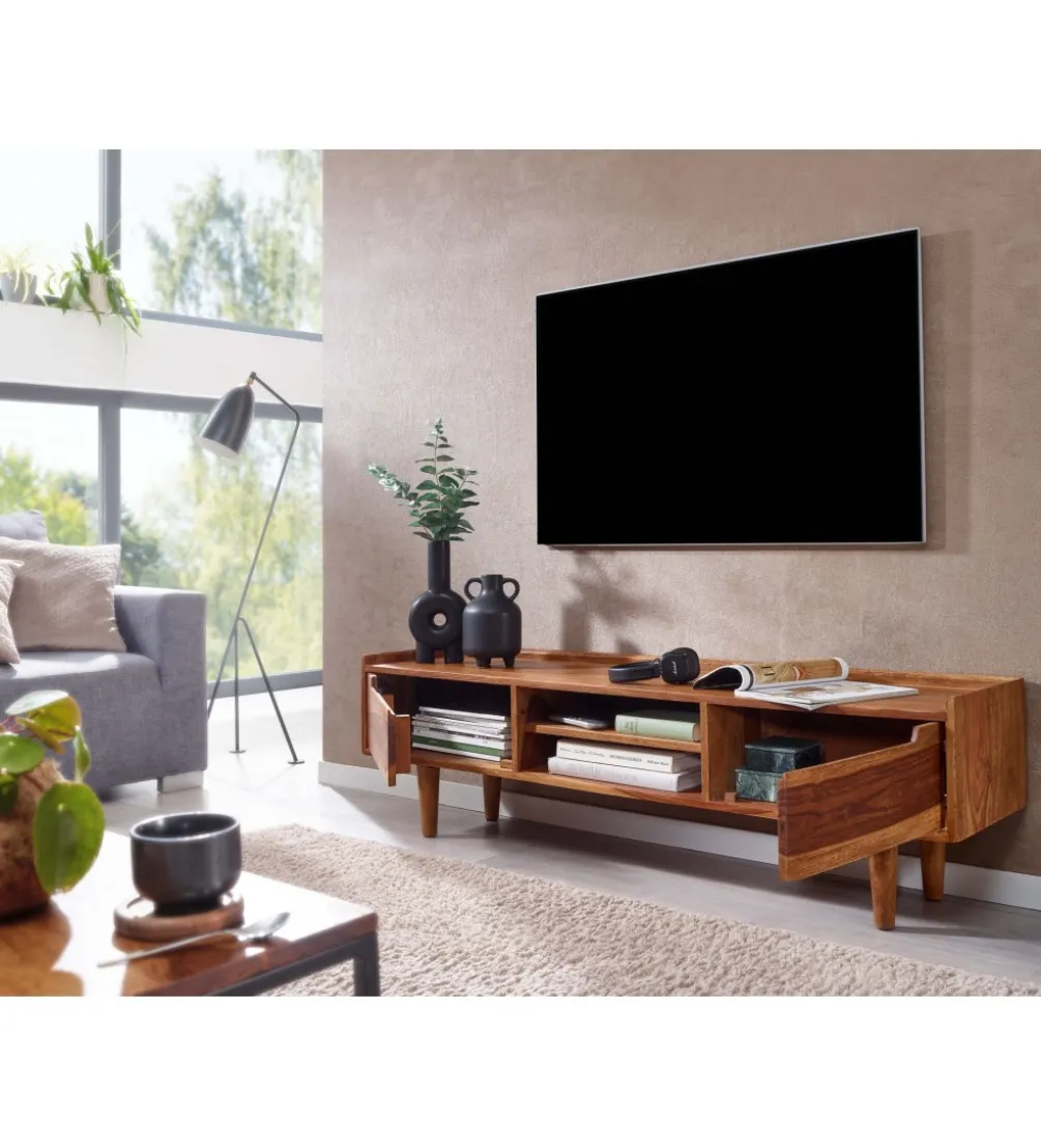 Stolik pod TV FORON 145 cm drewno sheesham