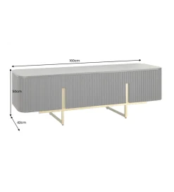 Stolik pod TV GATSBY 160 cm drewno mango czarna