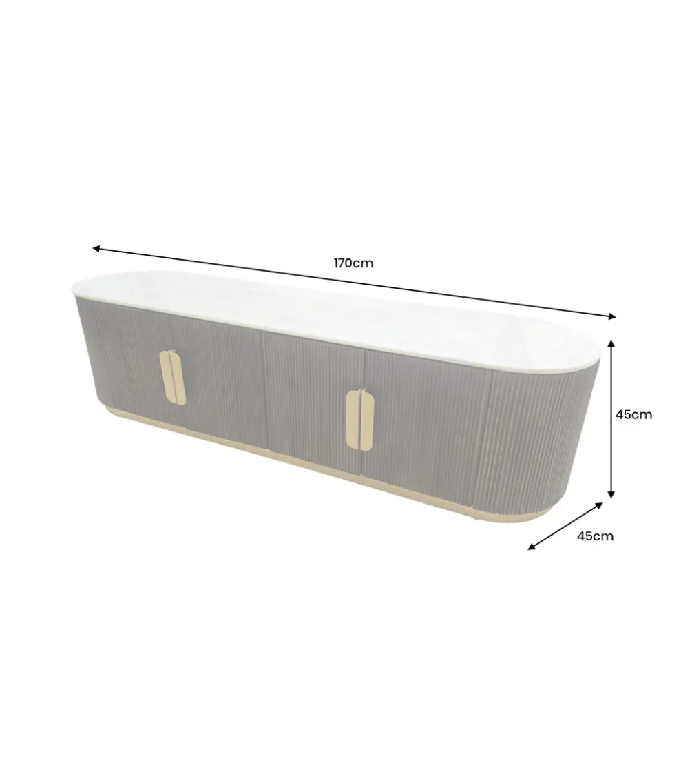 Stolik pod TV GATSBY 170 cm drewno mango brązowy