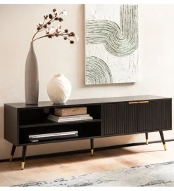 Stolik pod TV GLIMER II 150 cm czarny