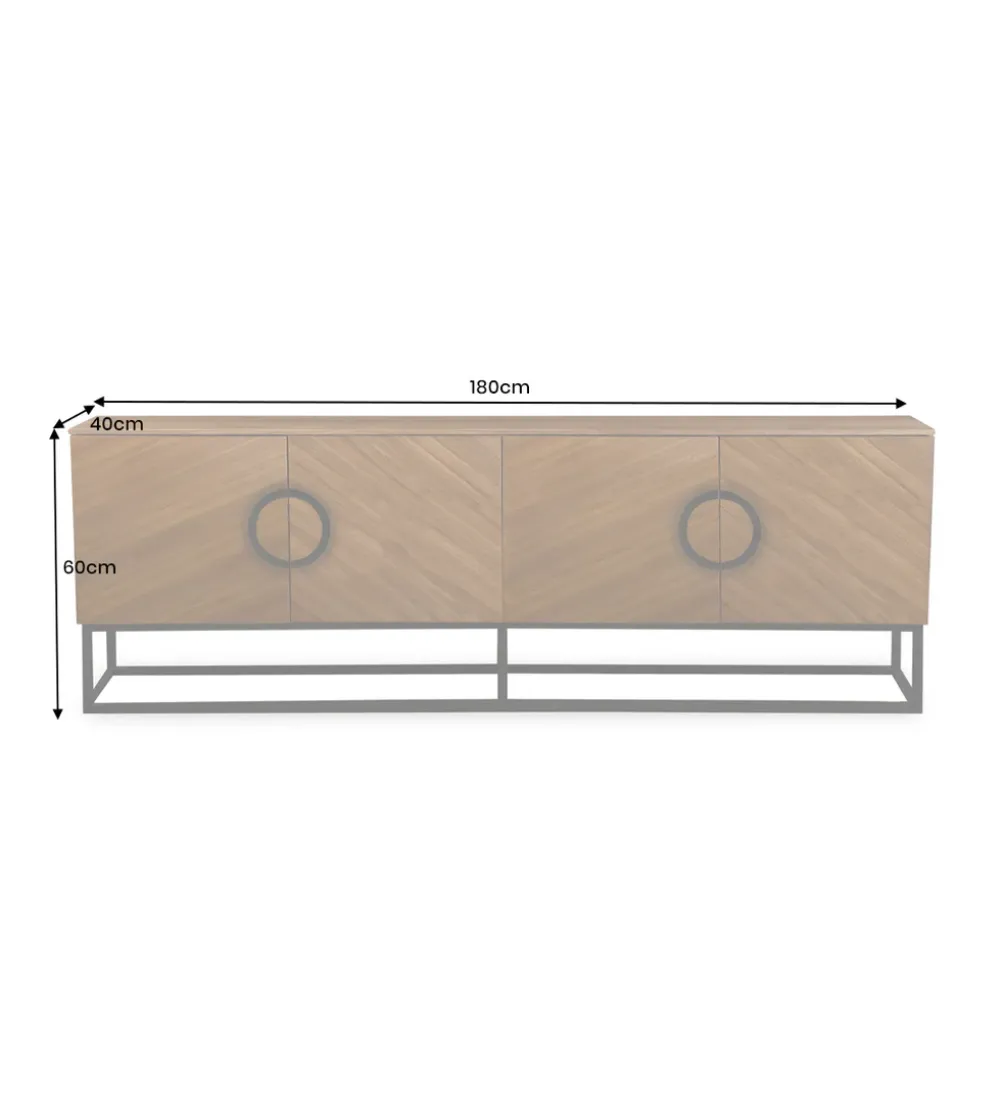 Stolik pod TV GRANDEZZA 180 cm kolor drewno orzecha