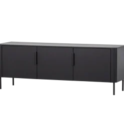 Stolik pod TV GUNNAR 154 cm drewno sosny czarny mat