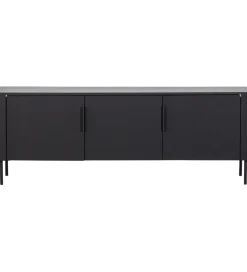 Stolik pod TV GUNNAR 154 cm drewno sosny czarny mat