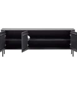 Stolik pod TV GUNNAR 154 cm drewno sosny czarny mat