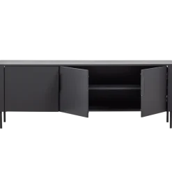 Stolik pod TV GUNNAR 154 cm drewno sosny czarny mat
