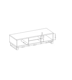 Stolik pod Tv Halle 180 cm w optyce dąb wotan