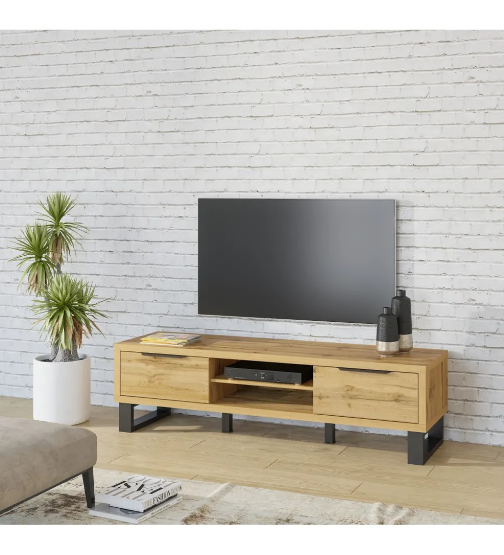 Stolik pod Tv Halle 180 cm w optyce dąb wotan