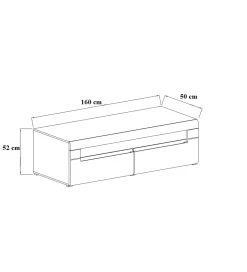 Stolik pod Tv HEKTOR WM 160 cm antracytowy