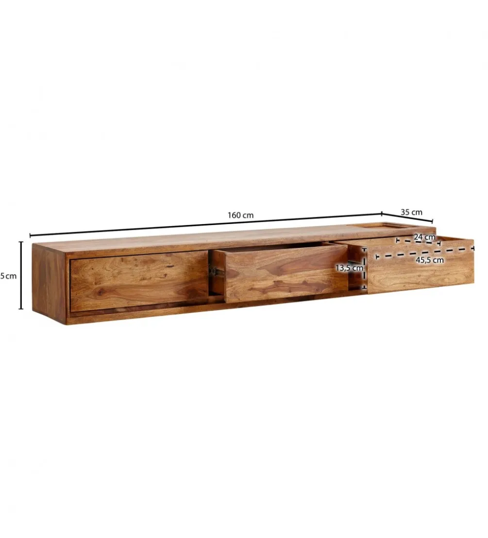 Stolik pod TV INDIOS III 160 cm drewno sheesham