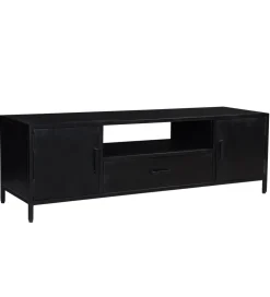 Stolik pod TV KALA 180 cm drewno mango czarna