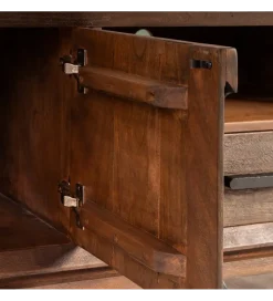 Stolik pod TV KILIAN 200 cm drewno mango brązowa
