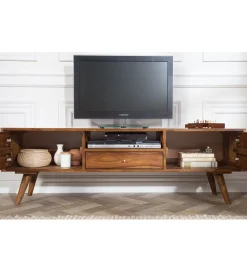 Stolik pod TV Komodo Mystic Living 140 cm drewno sheesham