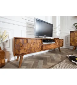 Stolik pod TV Komodo Mystic Living 140 cm drewno sheesham