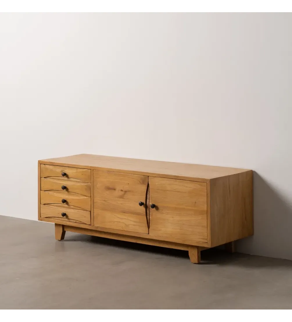 Stolik pod TV KORN 120 cm drewno mindi