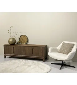 Stolik pod TV KORTE 170 cm drewno mango brąz