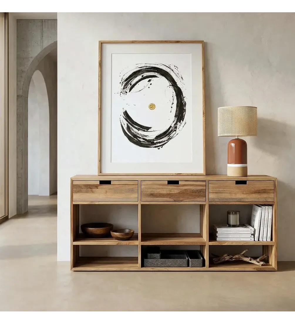 Stolik pod TV KURAN 140 cm drewno teak