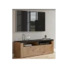 Stolik pod TV LARONA 140 cm o wybarwieniu dąb lefkas z kolorem touchwood