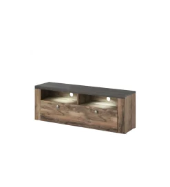 Stolik pod TV LARONA 140 Cm O Wybarwieniu Satin Nussbaum z kolorem Touchwood