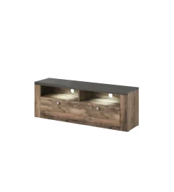 Stolik pod TV LARONA 140 Cm O Wybarwieniu Satin Nussbaum z kolorem Touchwood