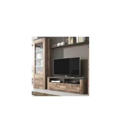 Stolik pod TV LARONA 140 Cm O Wybarwieniu Satin Nussbaum z kolorem Touchwood