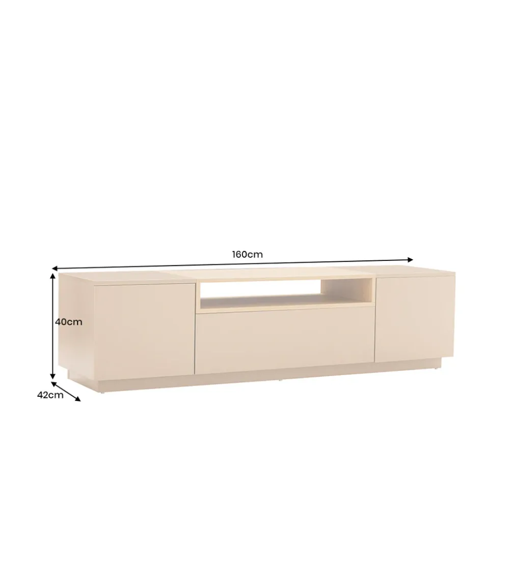 Stolik pod TV LOFT 160 cm beżowa naturalna