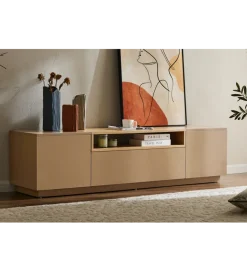 Stolik pod TV LOFT 160 cm beżowa naturalna