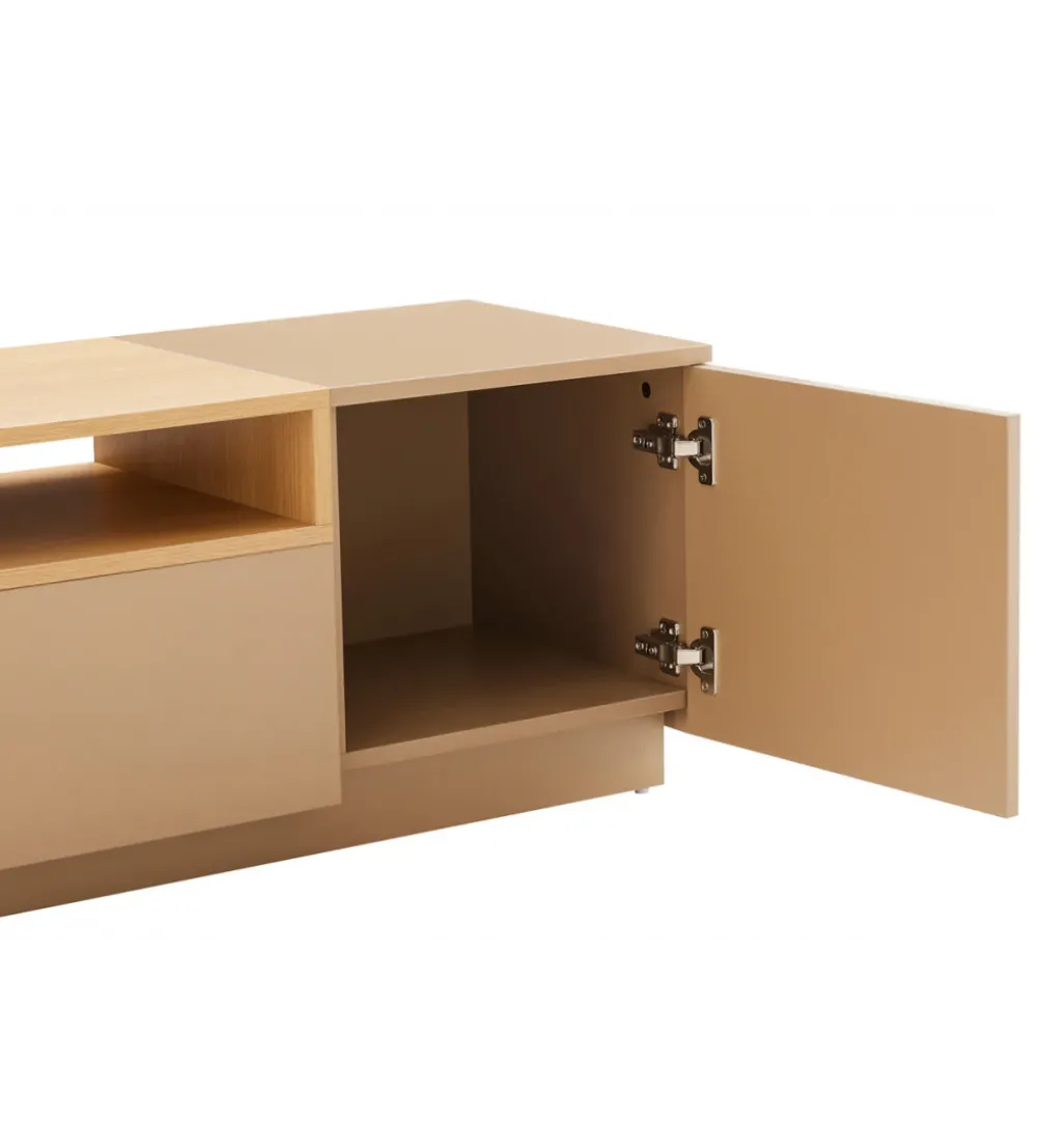 Stolik pod TV LOFT 160 cm beżowa naturalna