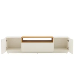 Stolik pod TV LOFT 160 cm biało naturalna