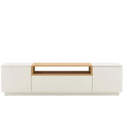 Stolik pod TV LOFT 160 cm biało naturalna