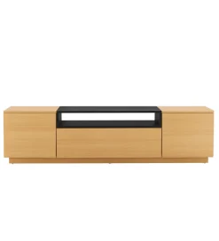 Stolik pod TV LOFT 160 cm naturalna czarna