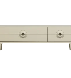 Stolik pod TV MERGE 160 cm drewno eukaliptusa szary